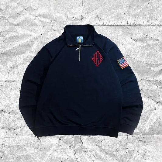 Sweter Epstein'a navy blue Quarterzip