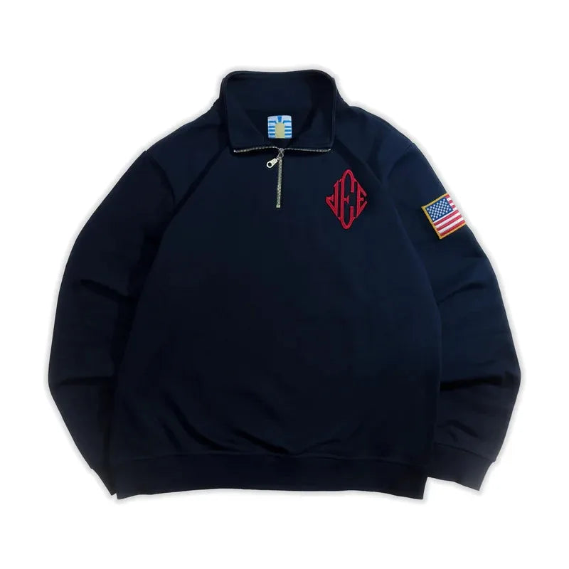 Sweter Epstein'a navy blue Quarterzip
